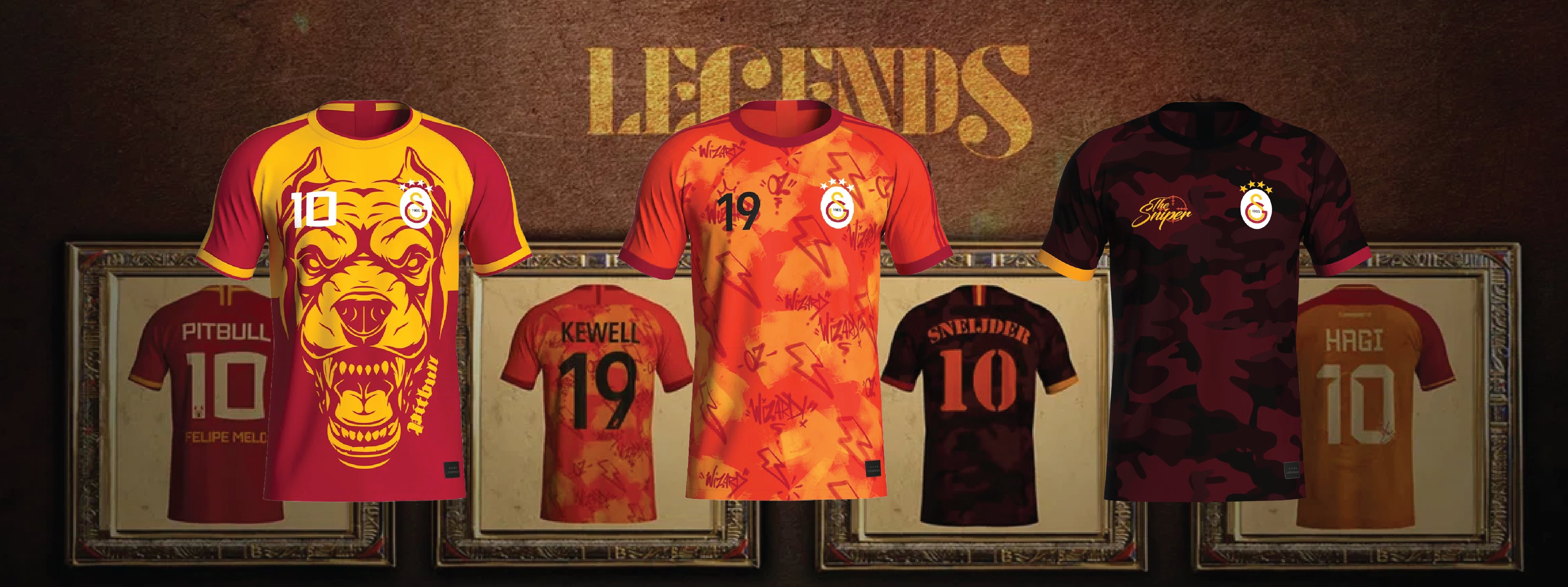Galatasaray Legends shirt collection designed by J Mitchell Design